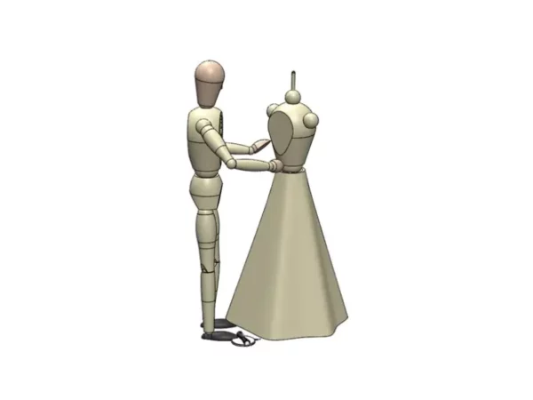 Support mannequin ergonomique réglable en hauteur
