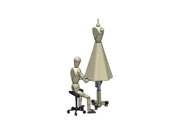 Support mannequin ergonomique réglable en hauteur